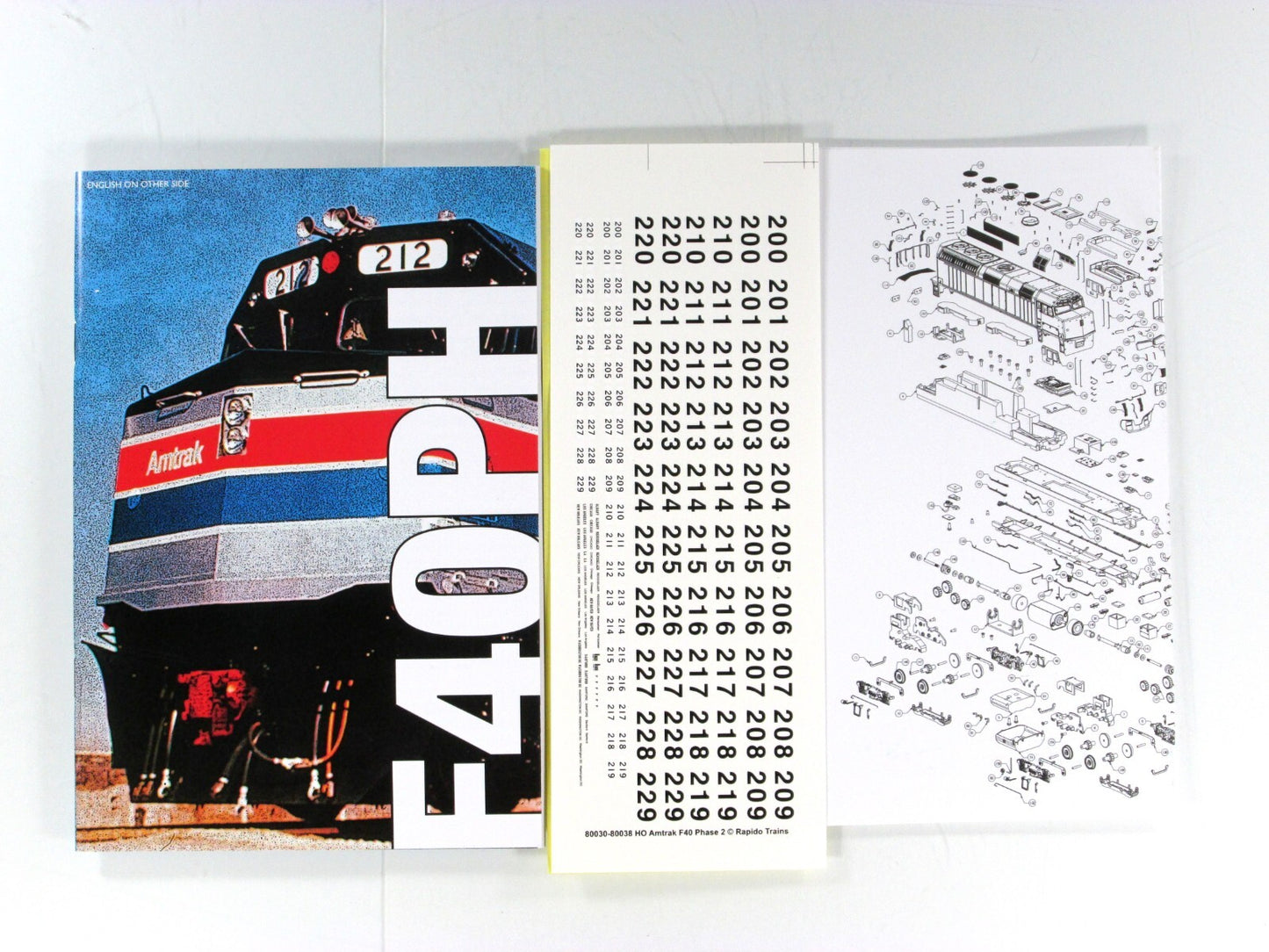 HO Scale **AMTRAK** F40PH Locomotive Phase II #200 -Rapido Trains 80030, DCC Rdy
