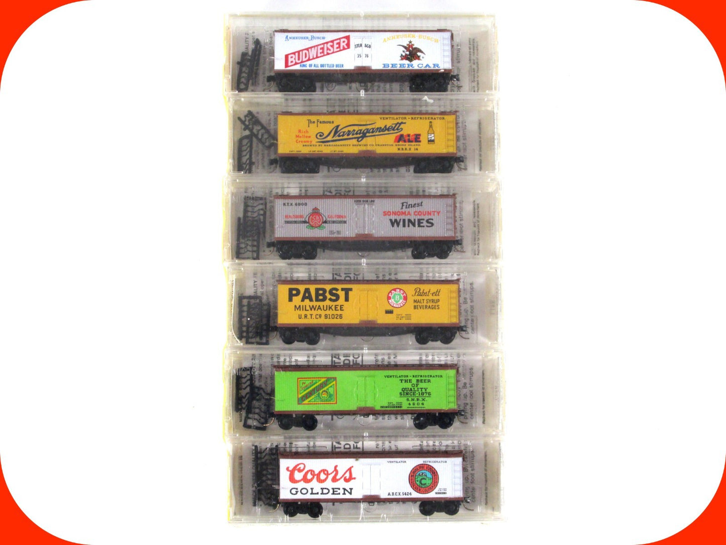 N Scale ***BREWERY, WINERY*** Beverage Reefer 6-Pack -- Kadee Micro Trains 47032