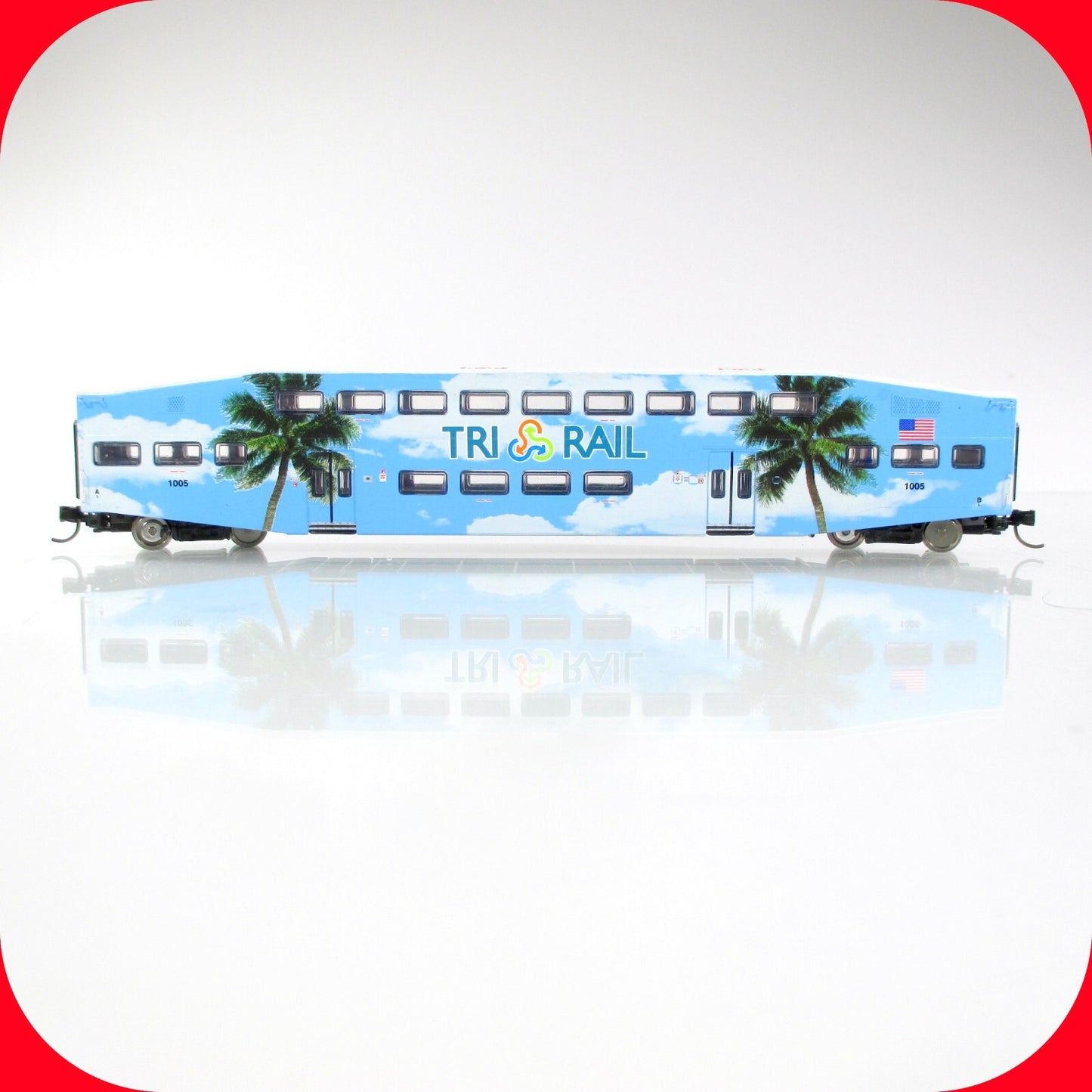 N Scale **TRI-RAIL** Bombardier Commuter Coach Car #1005 - Athearn 10145 **RARE