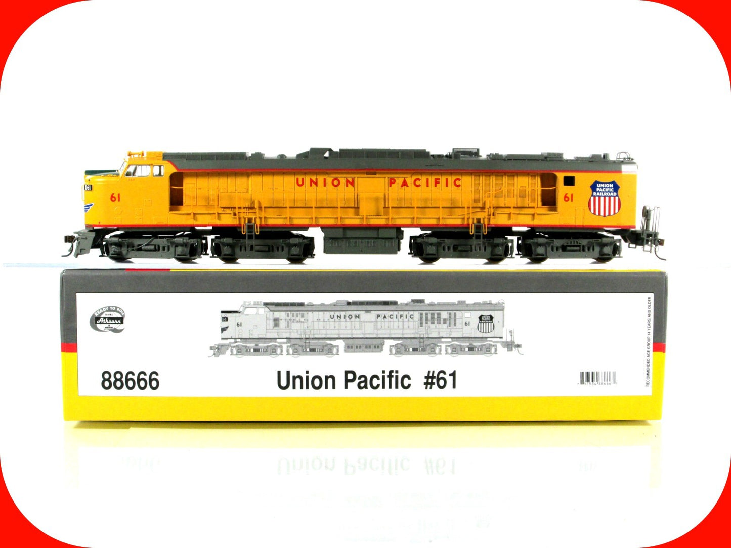 HO Scale ***UNION PACIFIC*** Gas Turbine Locomotive #61 - Athearn 88666, DCC Rdy