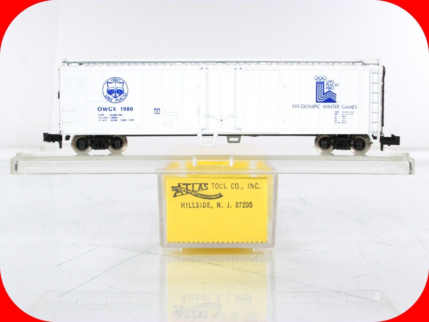 N Scale ****1980 WINTER OLYMPICS, LAKE PLACID**** 50' Box Car -- Atlas / Bev-Bel