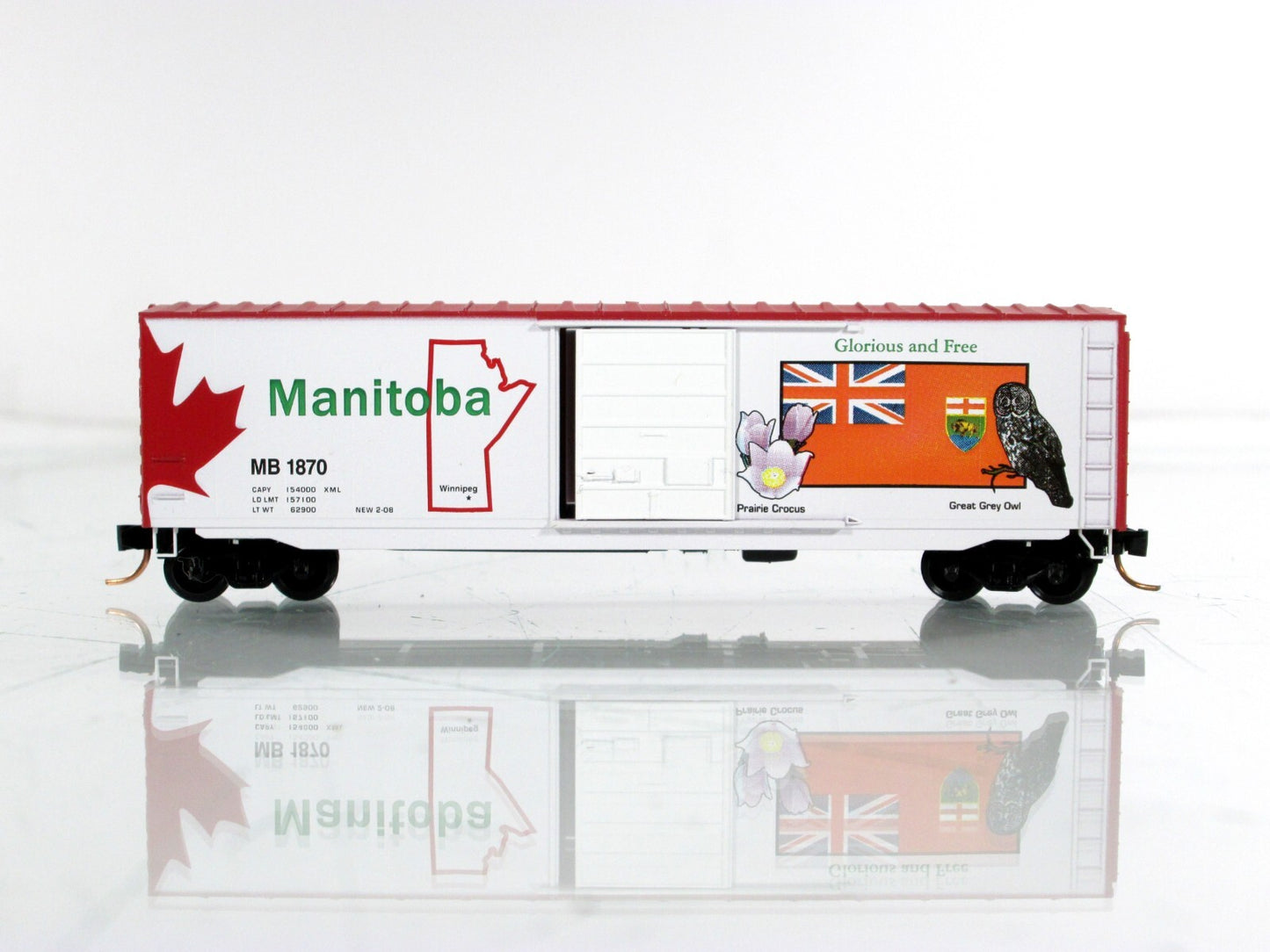 N Scale **MANITOBA* Canadian Provincial Box Car, MB 1870 - Micro Trains 07700160