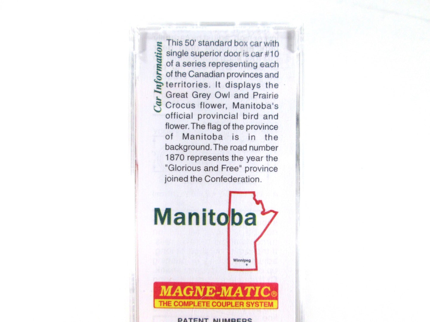 N Scale **MANITOBA* Canadian Provincial Box Car, MB 1870 - Micro Trains 07700160