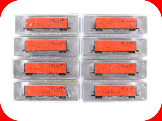 N Scale **DENVER RIO GRANDE** Insulated Box Car 8-Set, WHEELS of TIME, MTL Cplrs