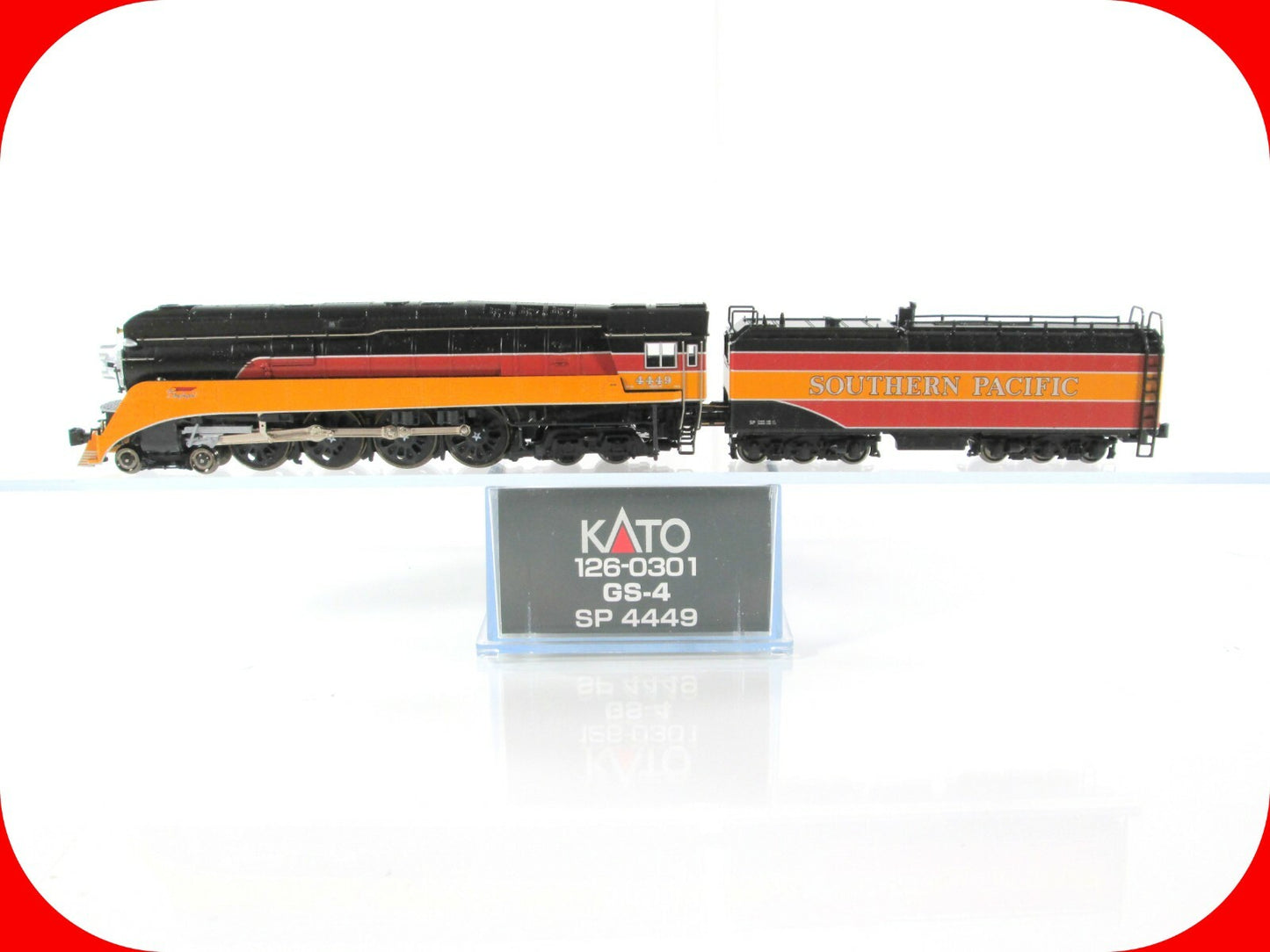 N Scale SOUTHERN PACIFIC DAYLIGHT 4-8-4 GS-4 Locomotive - Kato 126-0301, DCC Rdy
