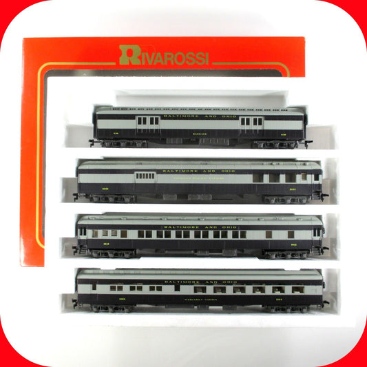HO Scale ***BALTIMORE & OHIO*** Royal Blue 1920s Passenger Set A -Rivarossi 6908