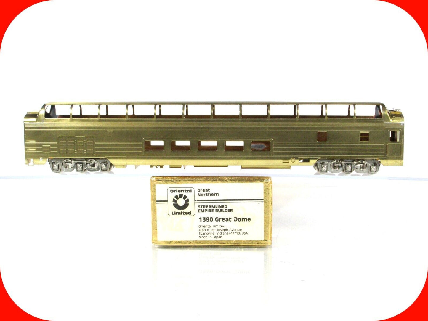 HO Scale BRASS ***GREAT NORTHERN EMPIRE BUILDER*** Dome #1390 - ORIENTAL LIMITED
