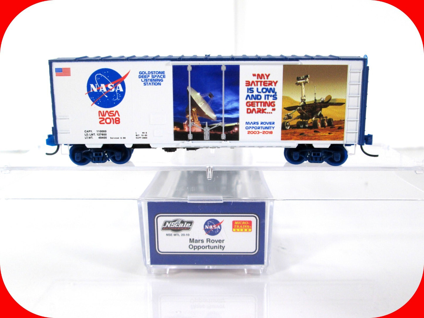 N Scale NASA **MARS ROVER OPPORTUNITY** Box Car -Micro Trains NSE 20-10 **RARE**