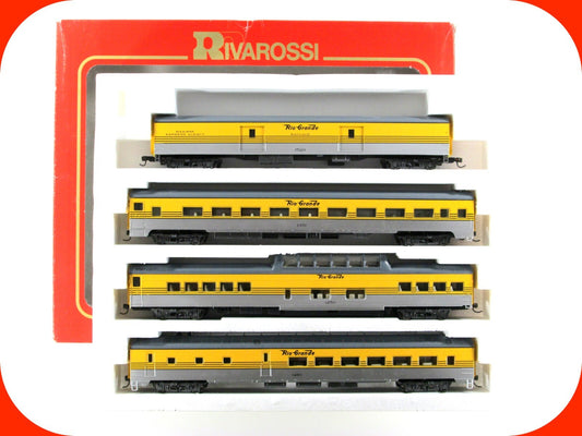 HO Scale *DENVER RIO GRANDE 1930s Passenger Set A -Rivarossi 6936, Knuckle Cplrs