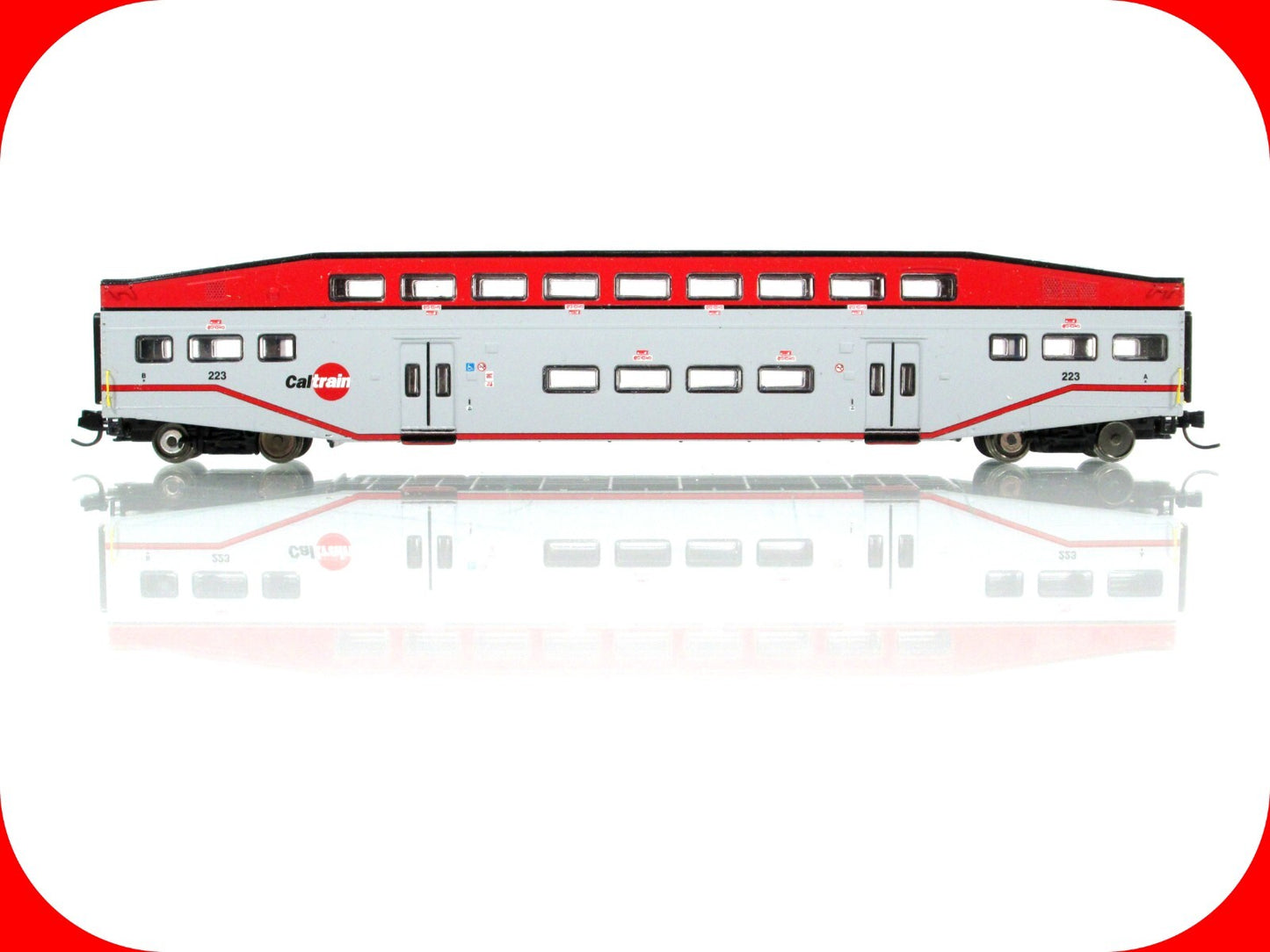 N Scale **CALTRAIN** Bombardier Commuter Coach #223 - Athearn 10148 **RARE