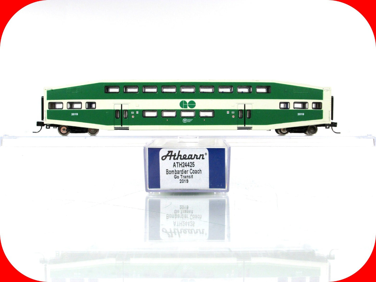 N Scale **GO TRANSIT** BOMBARDIER Bi-Level Passenger Coach #2019 - Athearn 24425