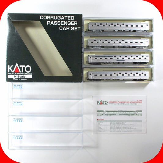 N Scale ***NP, NP, MP, B&O*** SLUMBERCOACH Passenger 4-Pack Set -- Kato 106-1901