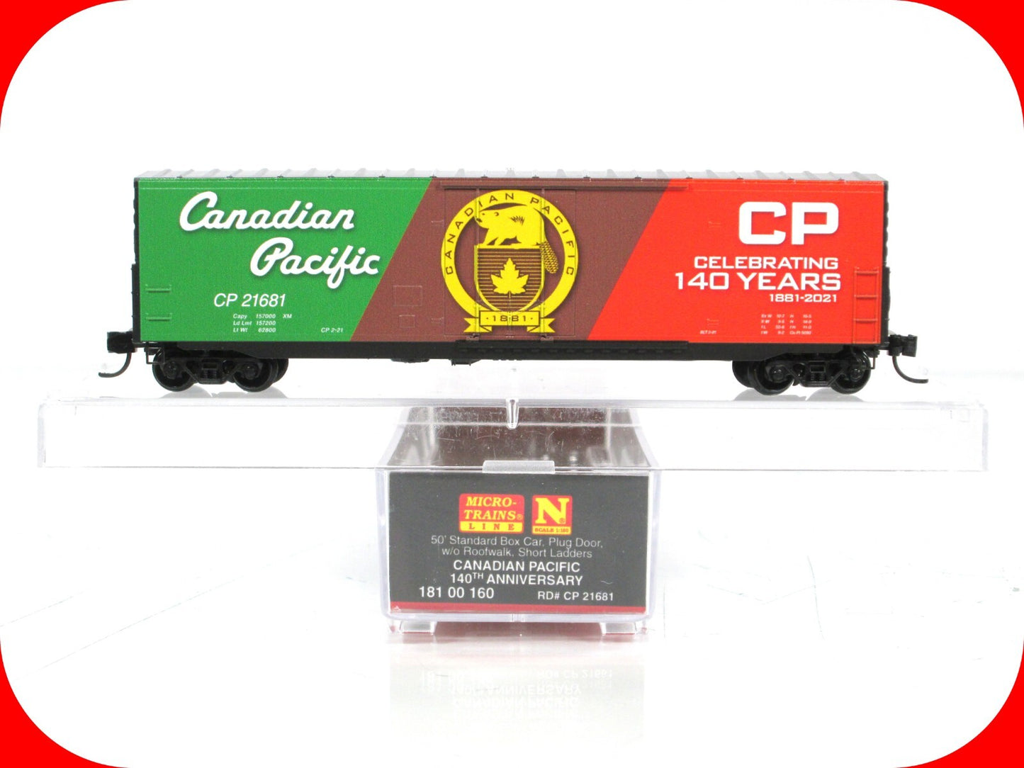 N Scale ***CANADIAN PACIFIC 140th Anniversary*** Box Car --Micro Trains 18100160