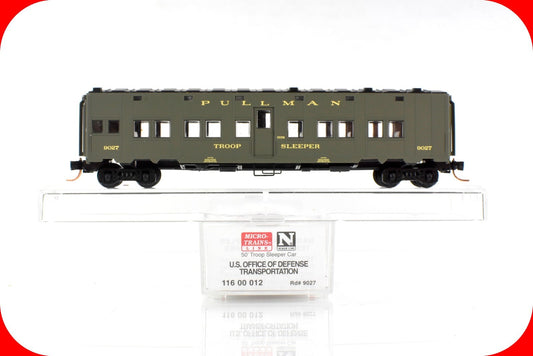 N Scale WWII Department Defense TROOP SLEEPER Car, #9027 - Micro Trains 11600012