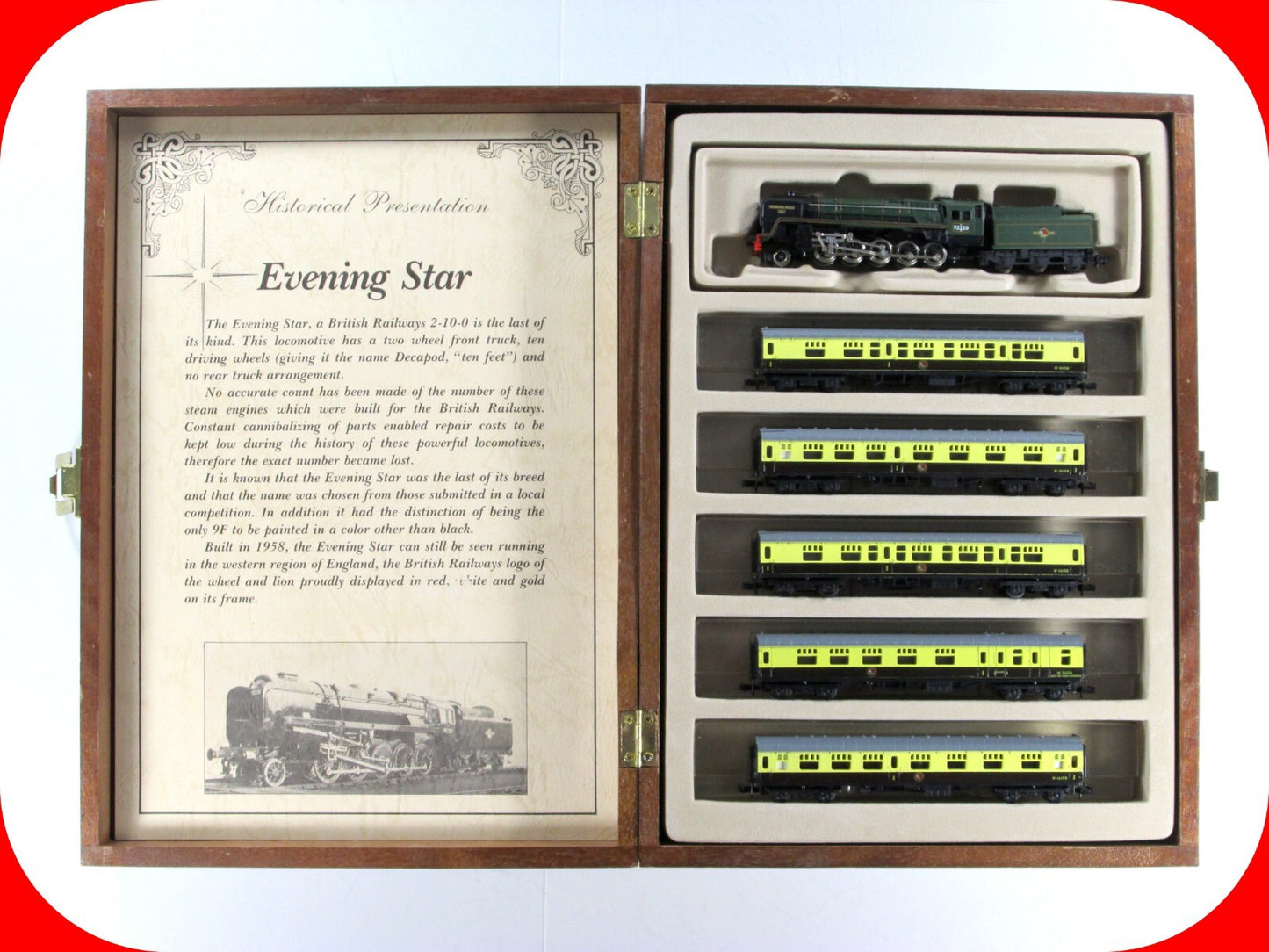 N Scale **EVENING STAR** Steam Locomotive, Passenger Set - Minitrix, Model Power