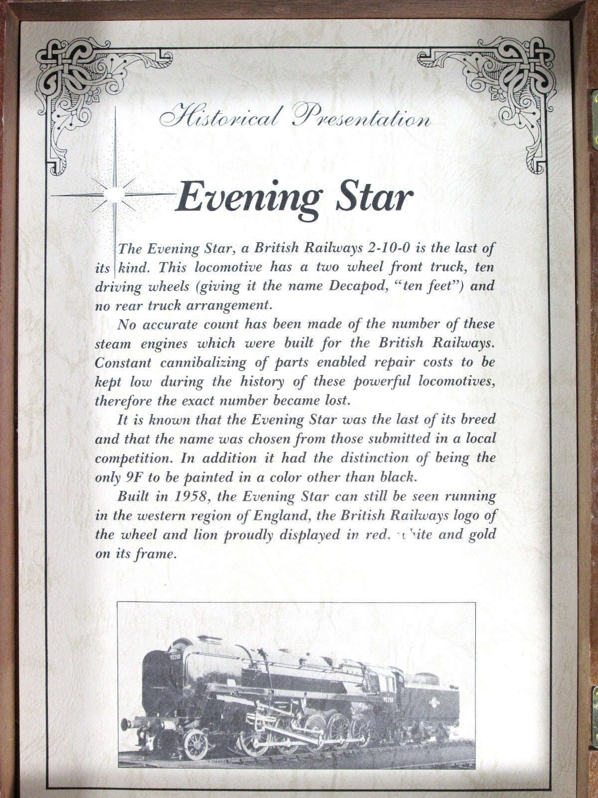 N Scale **EVENING STAR** Steam Locomotive, Passenger Set - Minitrix, Model Power
