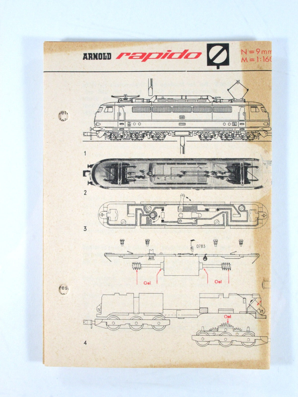 N Scale **TEE-Zuggarnitur** Electric Locomotive Passenger Set - Arnold 051 *READ