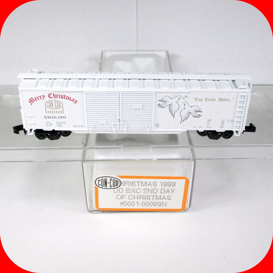 N Scale **TWO TURTLE DOVES** 12 Days of Christmas 50' Box Car  -  Con-Cor 00099N
