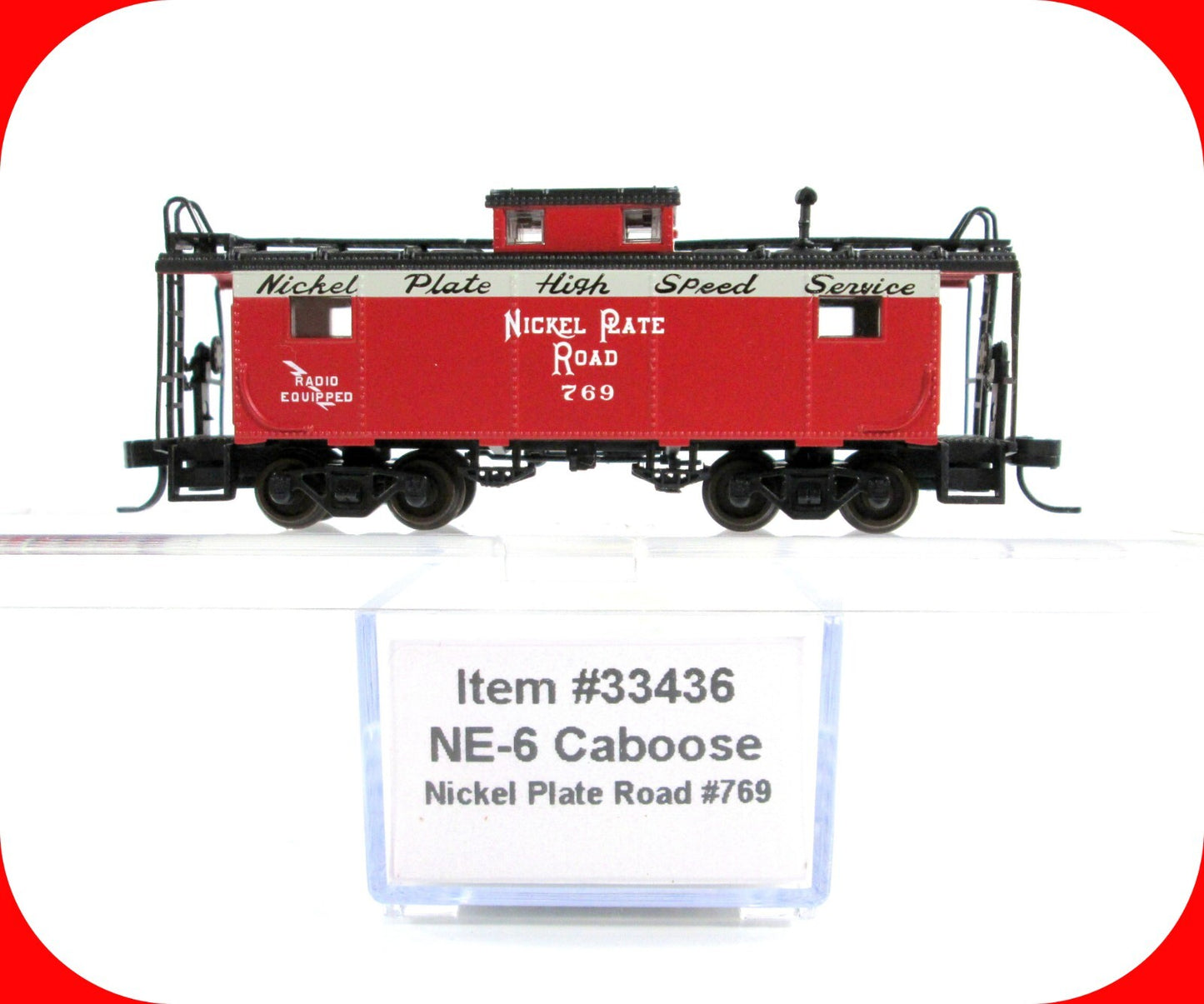 N Scale ***NICKEL PLATE ROAD*** NE-6 Cupola Caboose, NKP 769 - Atlas 33436 *RARE