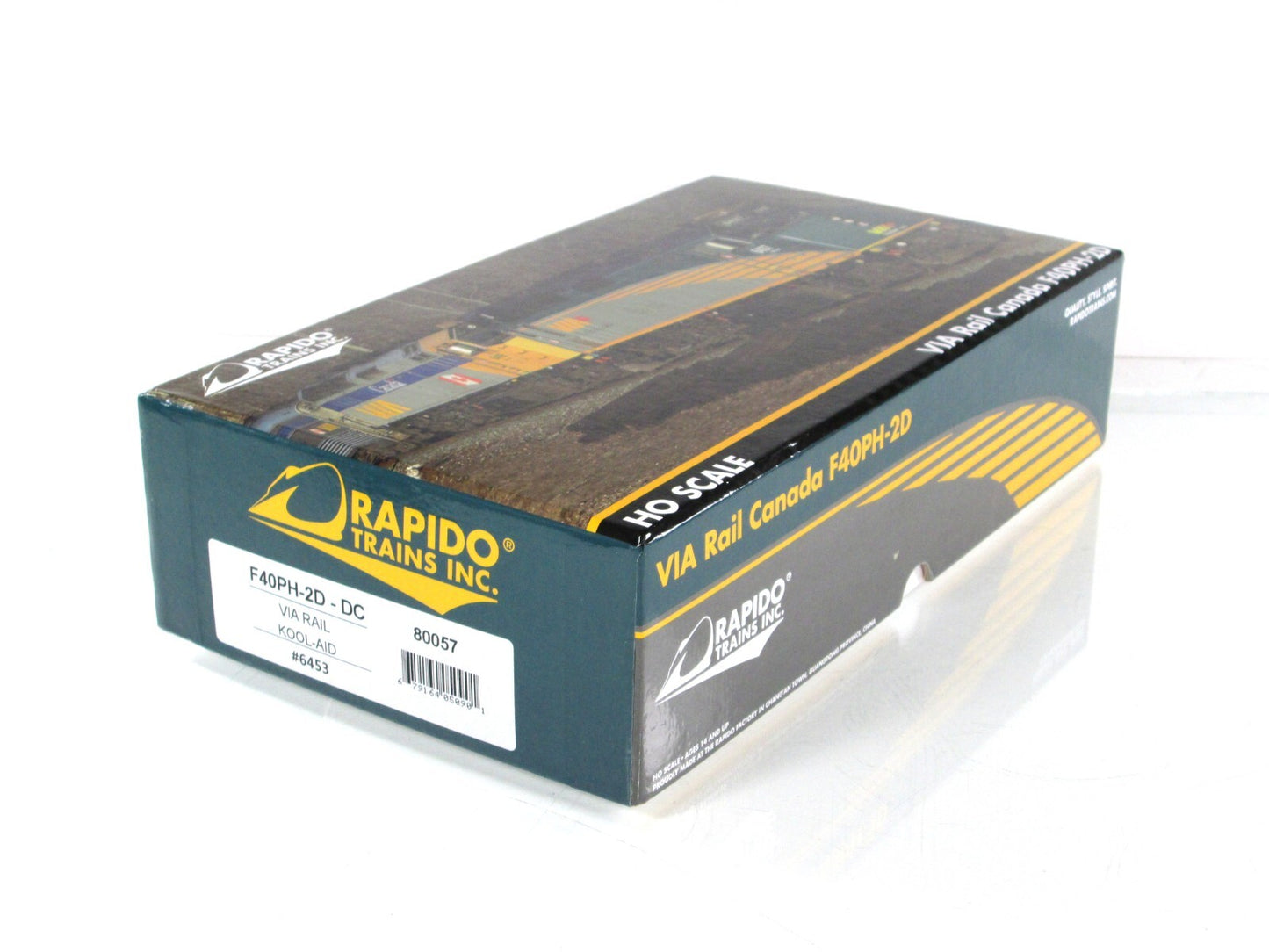 HO Scale ***VIA RAIL KOOL-AID*** F40PH-2D #6453 - Rapido Trains 80057 ***DCC Rdy