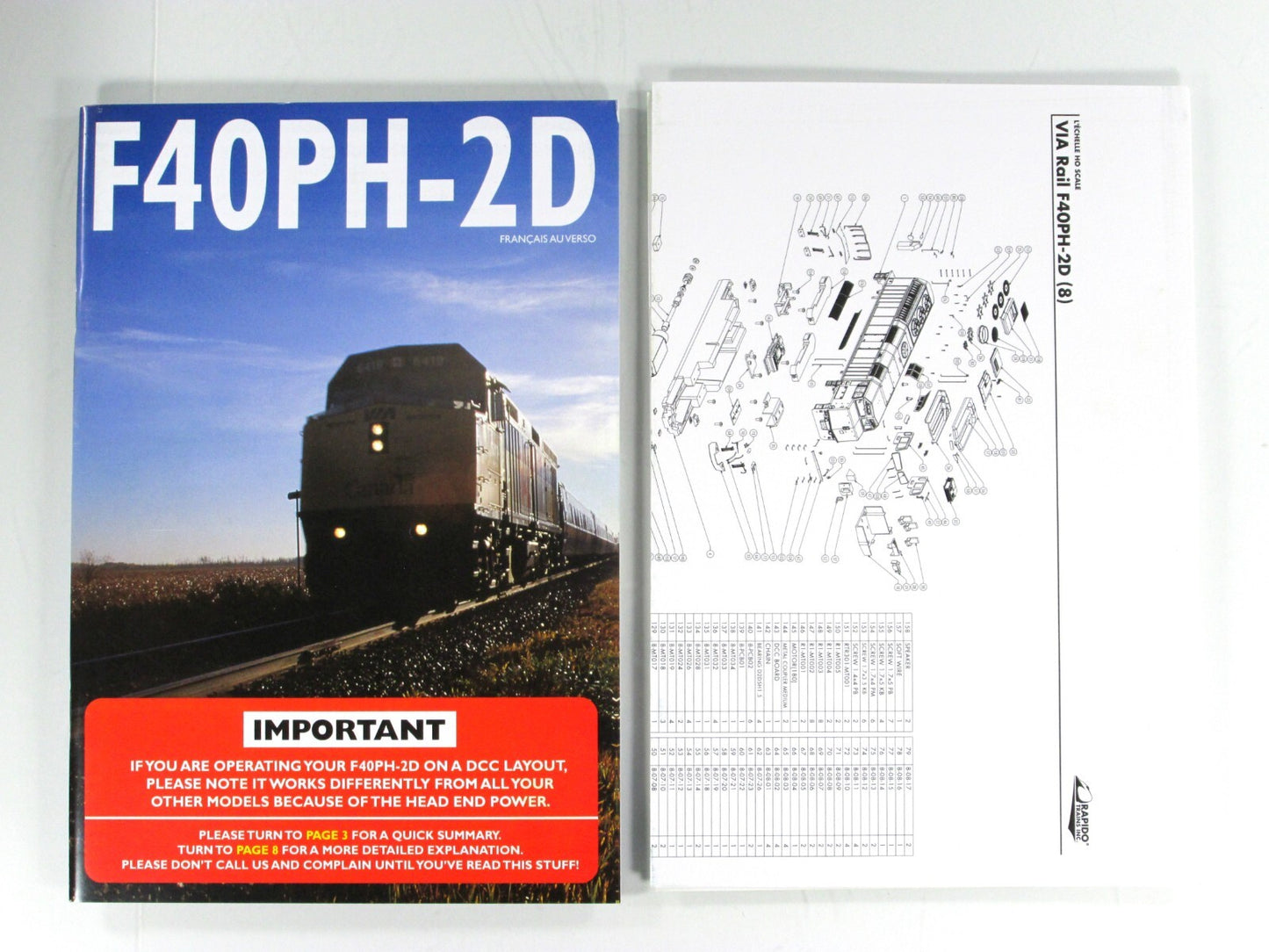 HO Scale ***VIA RAIL KOOL-AID*** F40PH-2D #6453 - Rapido Trains 80057 ***DCC Rdy