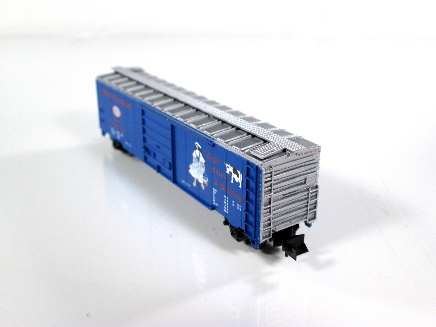 N Scale ***EIGHT MAIDS A-MILKING*** 12 Days of Christmas Box Car, Con-Cor 02005N
