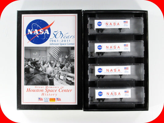 N Scale ***NASA*** 50-Years Space Center Trailer 4-Pack - Micro Trains Special