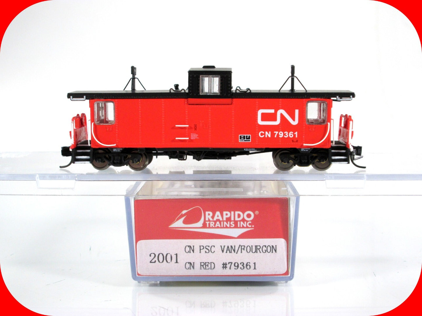 N Scale *Canadian National POINT ST CHARLES* Lighted Caboose #79361 -Rapido 2001