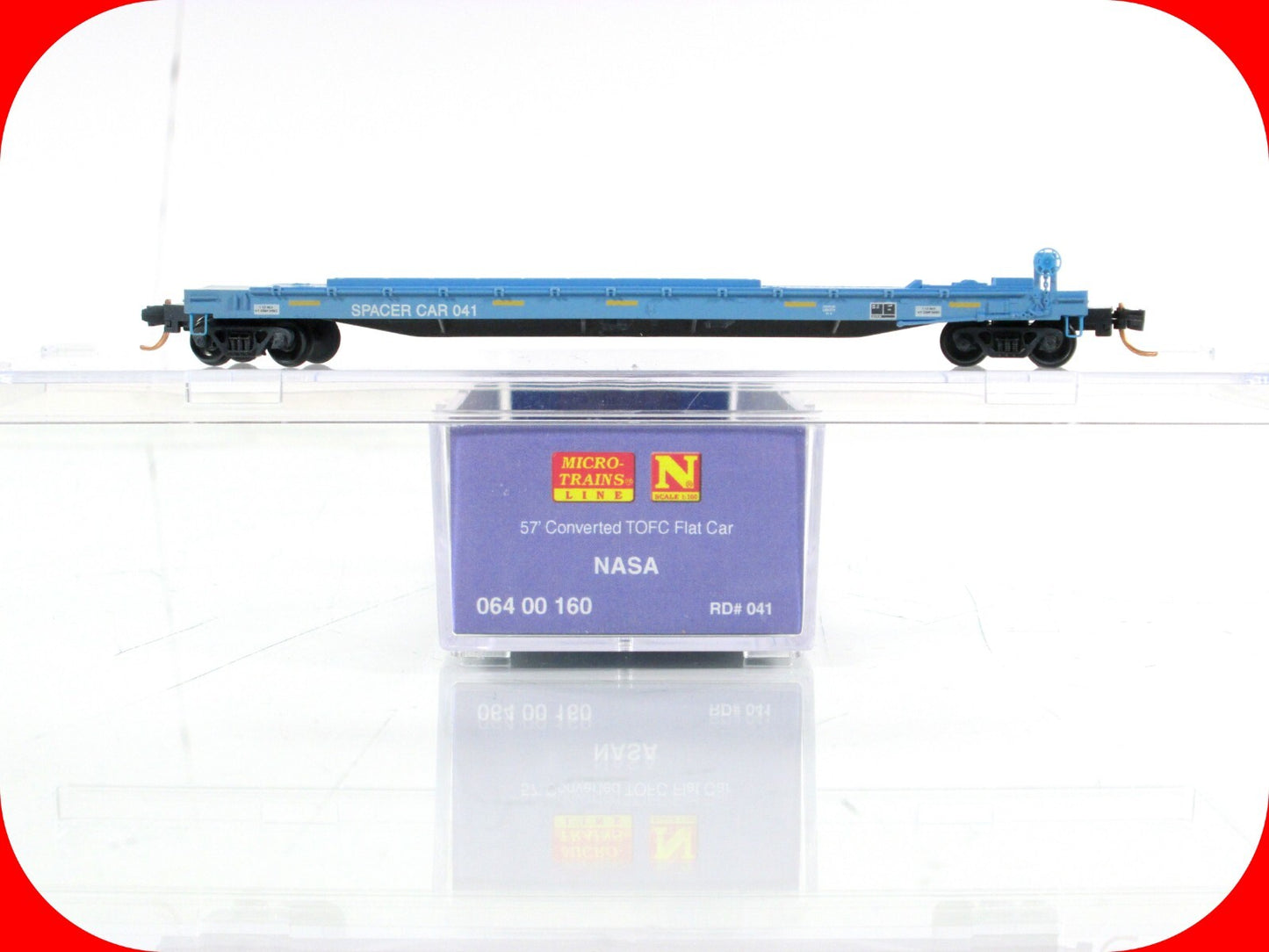 N Scale *NASA* Rocket Spacer 57' Weathered Flat Car #041 - Micro Trains 06400160
