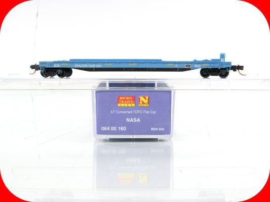 N Scale *NASA* Rocket Spacer 57' Weathered Flat Car #041 - Micro Trains 06400160