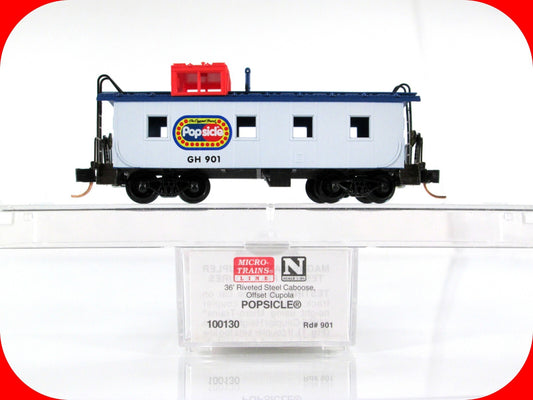 N Scale **POPSICLE** 36' Riveted Steel Cupola Caboose #901 - Micro Trains 100130