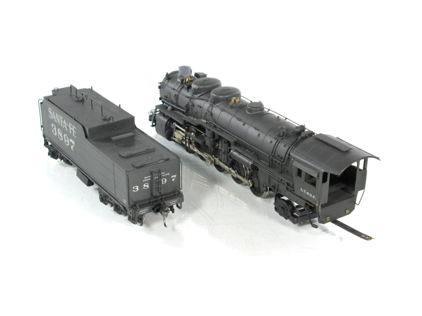 HO Scale BRASS ***SANTA FE*** 2-10-2 Steam Locomotive #3897 -- United PFM **Read