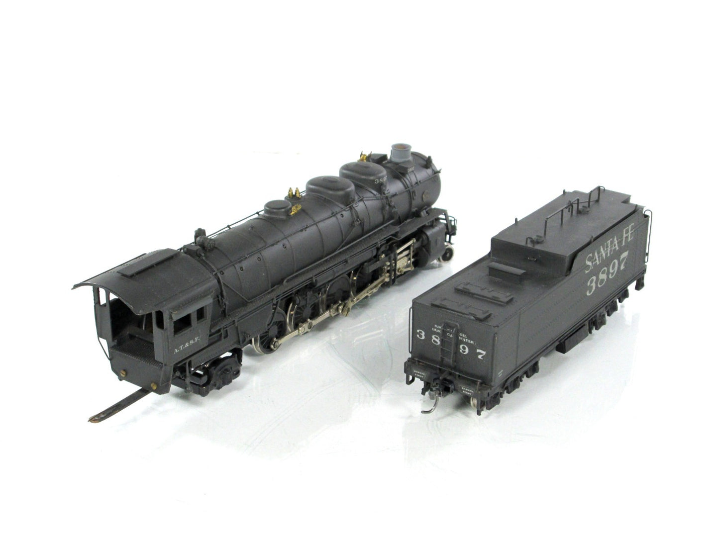 HO Scale BRASS ***SANTA FE*** 2-10-2 Steam Locomotive #3897 -- United PFM **Read