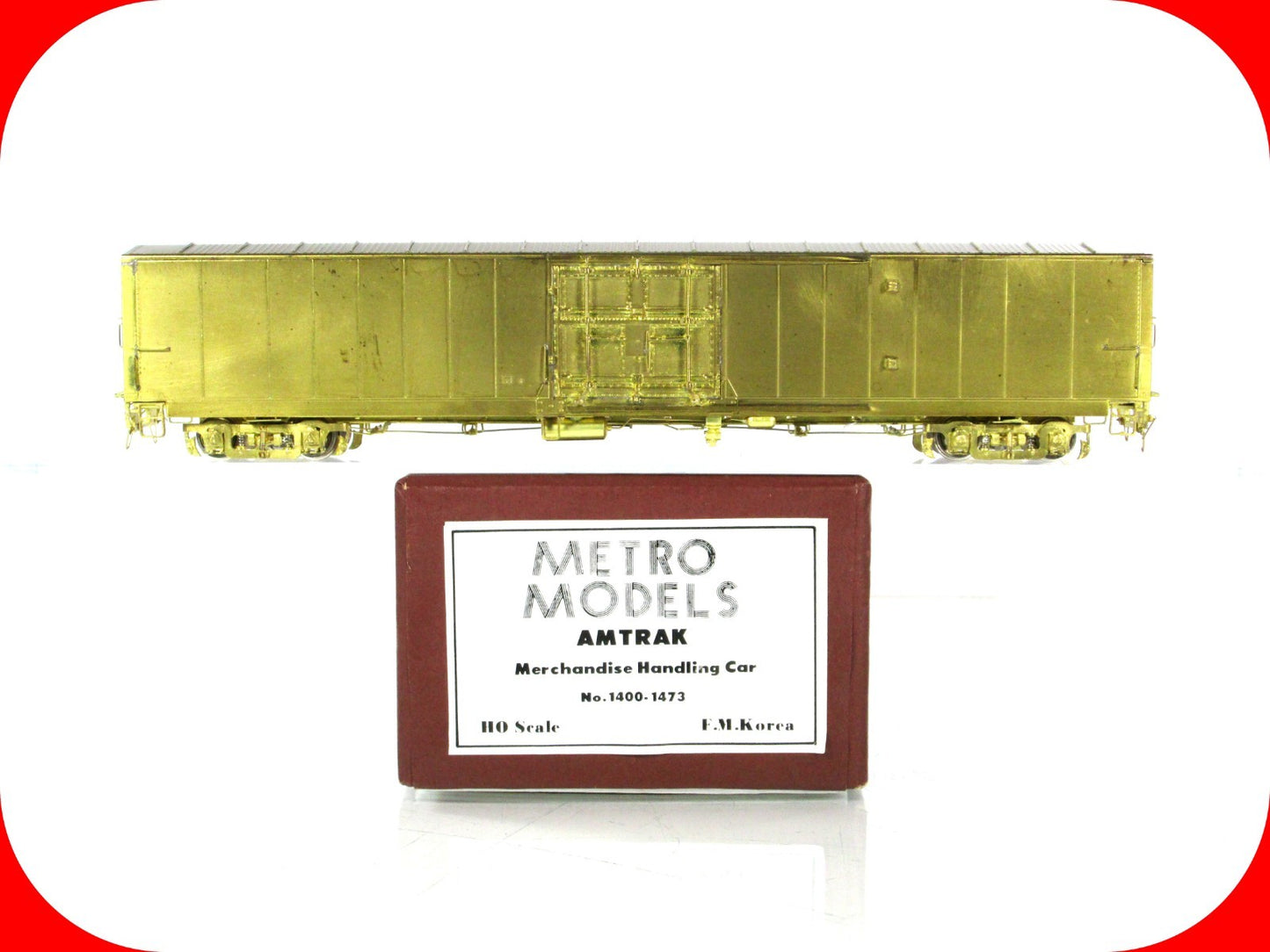 HO Scale BRASS **AMTRAK** Merchandise Handling Box Car #1400-1473 - Metro Models