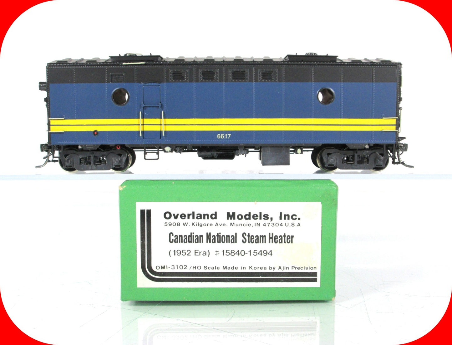 HO Scale BRASS ***CANADIAN NATIONAL*** Steam Heater #6617 ---- Overland OMI-3102
