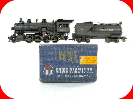 HO Scale BRASS *UNION PACIFIC* 2-8-0 Consolidation Locomotive #6201 - United PFM