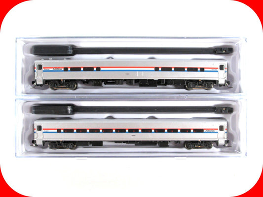 N Scale AMTRAK Phase III Coach & Dinette Set - AMTK 54081, 53006 - Rapido TRAINS