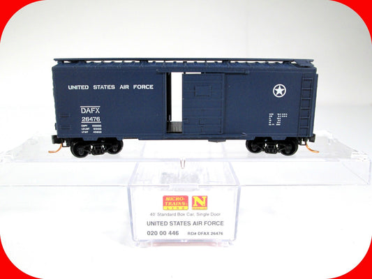 N Scale ***US AIR FORCE*** 40' Box Car, USAF 26476 ------- Micro Trains 02000446