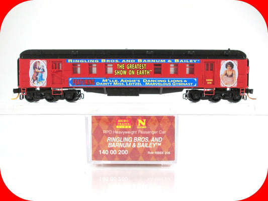 N Scale ***RINGLING, BARNUM & BAILEY*** RPO Passenger Car -Micro Trains 14000200