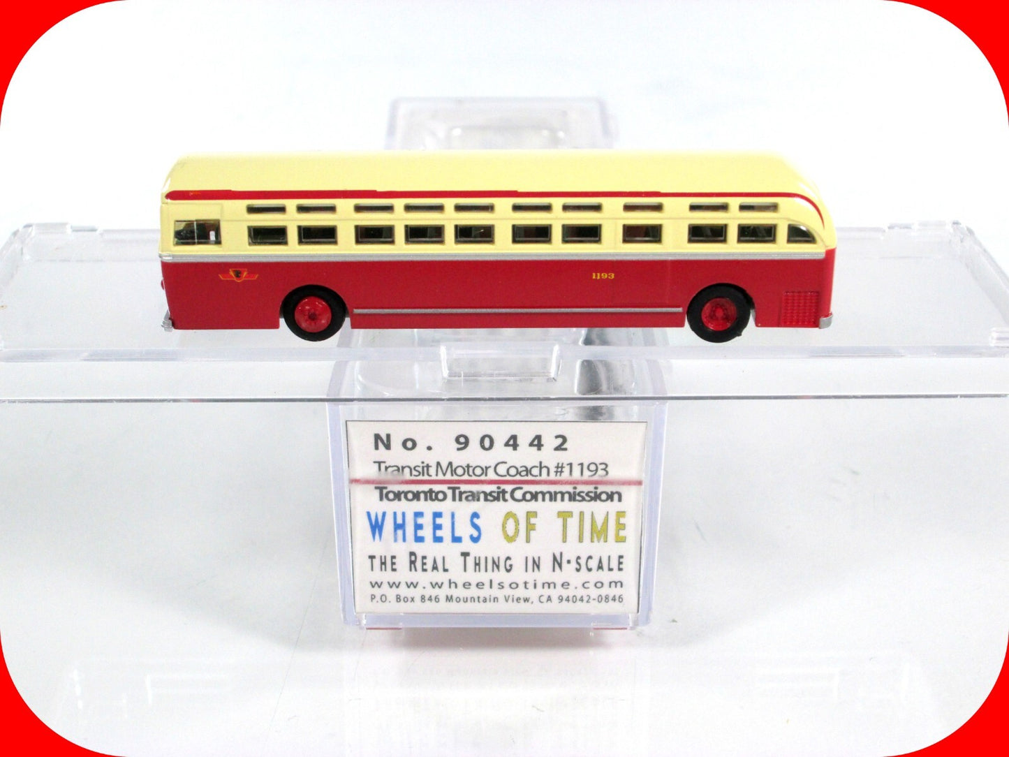 N Scale ***TORONTO*** Transit Motor Coach #1193 - WHEELS of TIME 90442