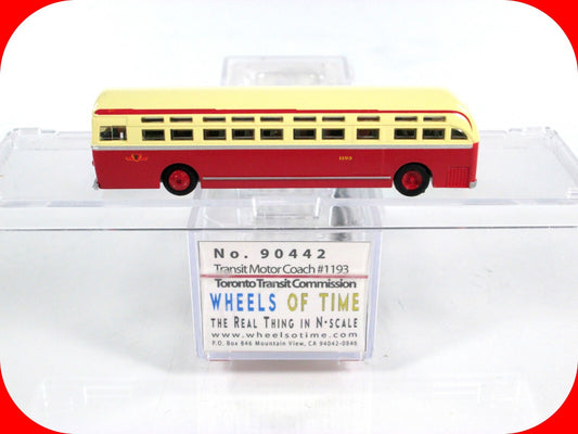 N Scale ***TORONTO*** Transit Motor Coach #1193 - WHEELS of TIME 90442