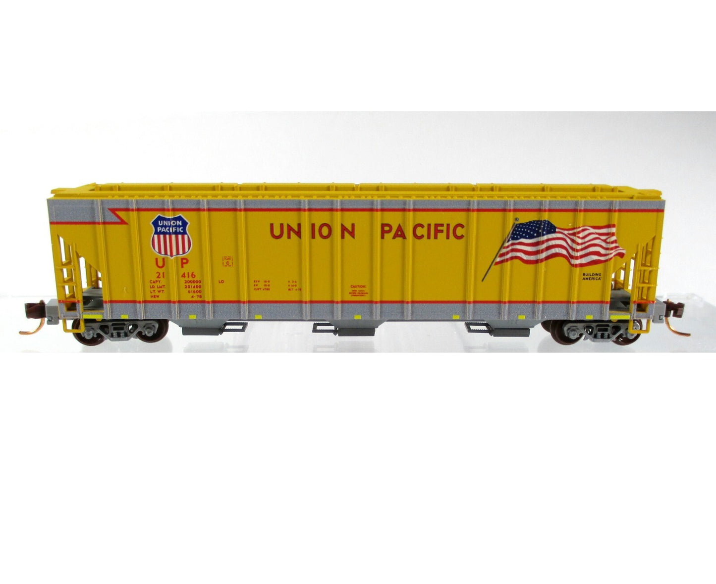 N Scale *UNION PACIFIC, BUILDING AMERICA* Hopper 21416 --Micro Trains NSE 16-01
