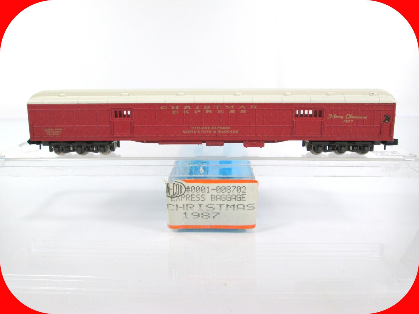 N Scale **CHRISTMAS 1987** Toyland Express Baggage Passenger Car -Con-Cor 008702