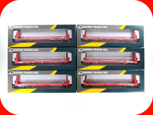 HO Scale ***CANADIAN PACIFIC*** Bulkhead Flat Car 6-Pack - Rapido Trains 147001A