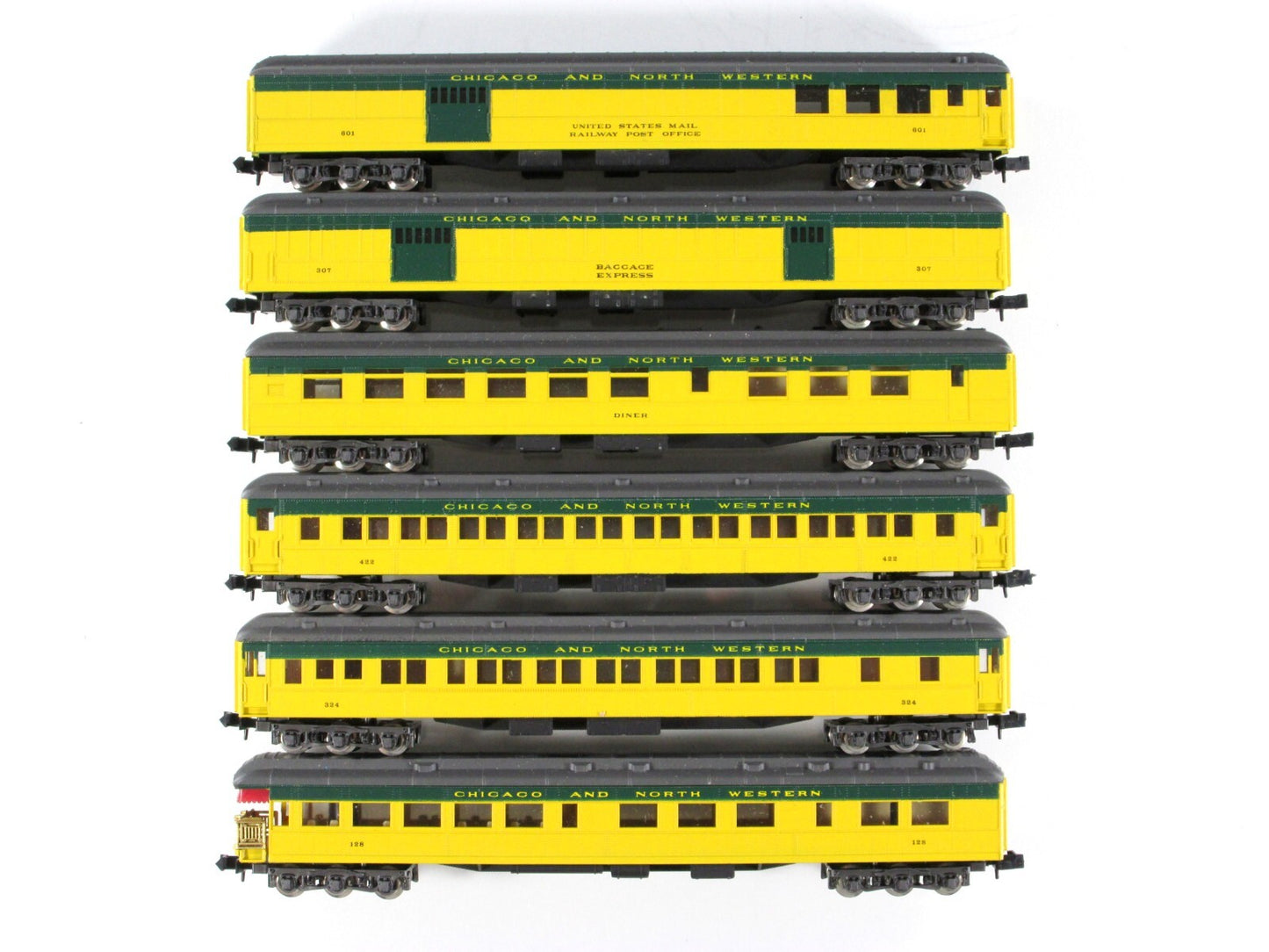 N Scale ***CHICAGO NORTH WESTERN** Heavyweight Passenger 6-Pack - Con-Cor 570014