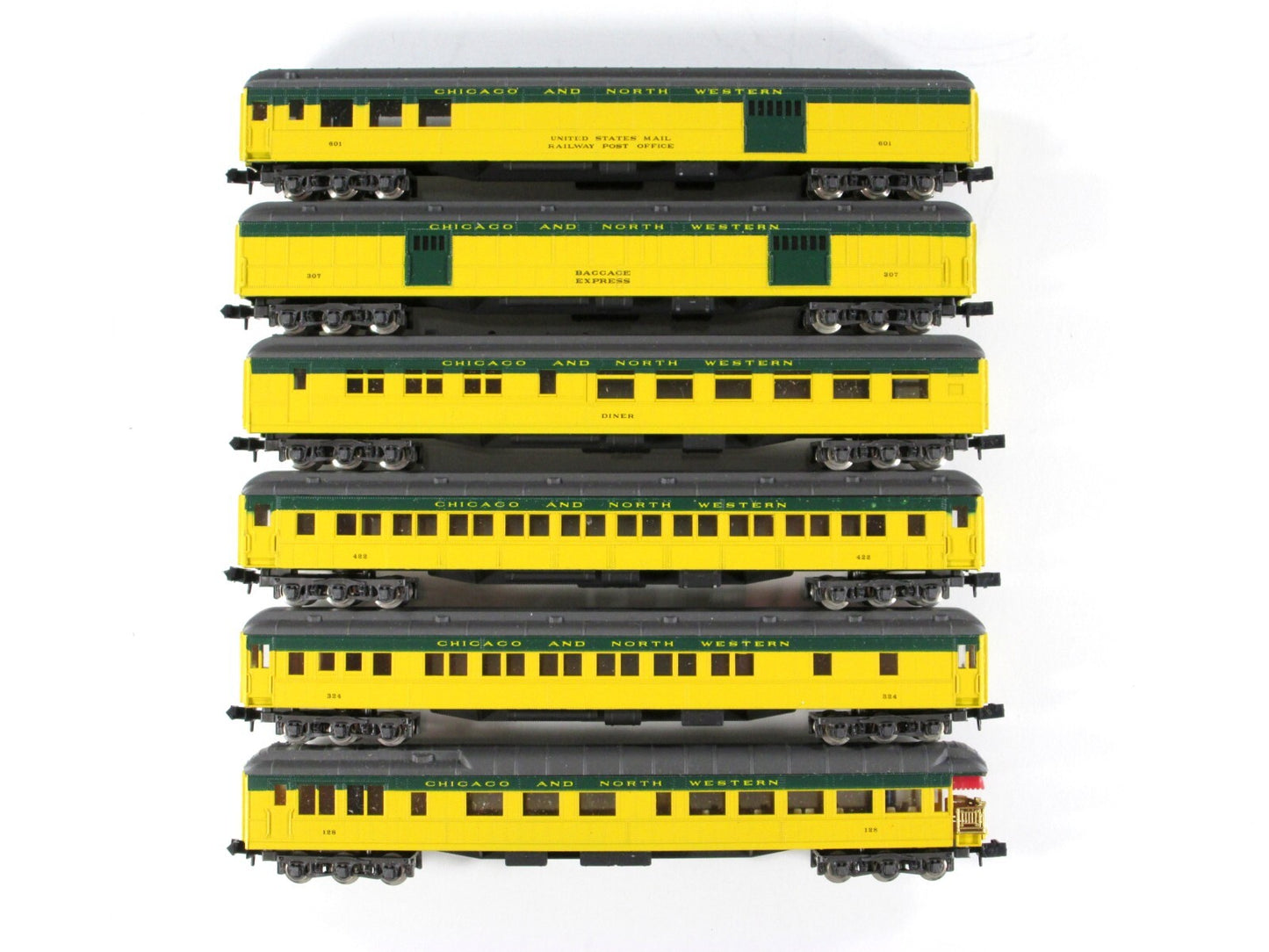 N Scale ***CHICAGO NORTH WESTERN** Heavyweight Passenger 6-Pack - Con-Cor 570014