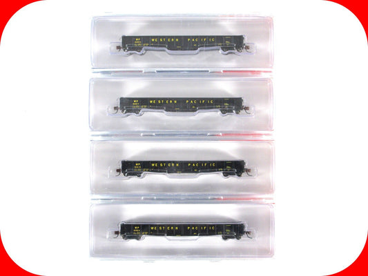 N Scale **WESTERN PACIFIC** ACF 70-Ton 52' Gondola 4-Car Set - BLMA Models *RARE