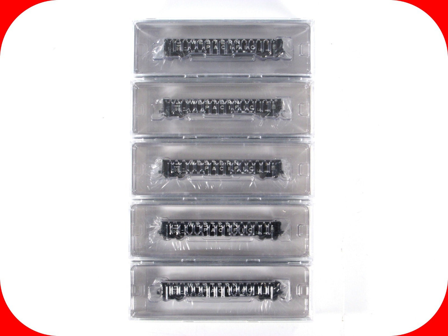 N Scale **WESTERN PACIFIC** 52' Gondola 5-Car Set -- TrainWorx FVM 25221 **RARE*