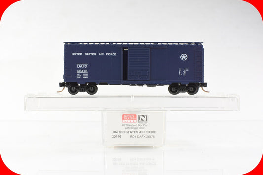 N Scale US AIR FORCE 40' Single Door Box Car -- USAF 26475 -- Micro Trains 20446