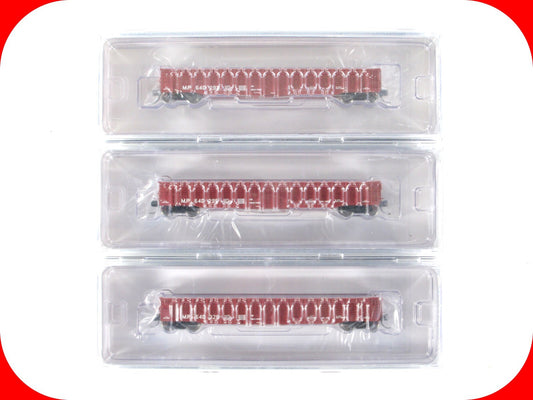 N Scale **MISSOURI PACIFIC** 52' Gondola 3-Car Set - TrainWorx FVM 25203 **RARE